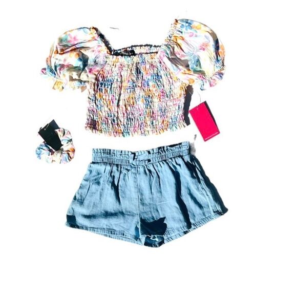 Vince Camuto Girls 2-Piece Shorts & Top Set  4 T New NWT - Picture 1 of 5